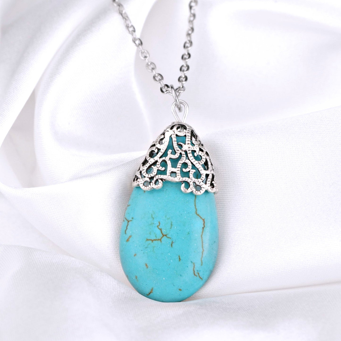 Turquoise Howlite Chain with Ornaments