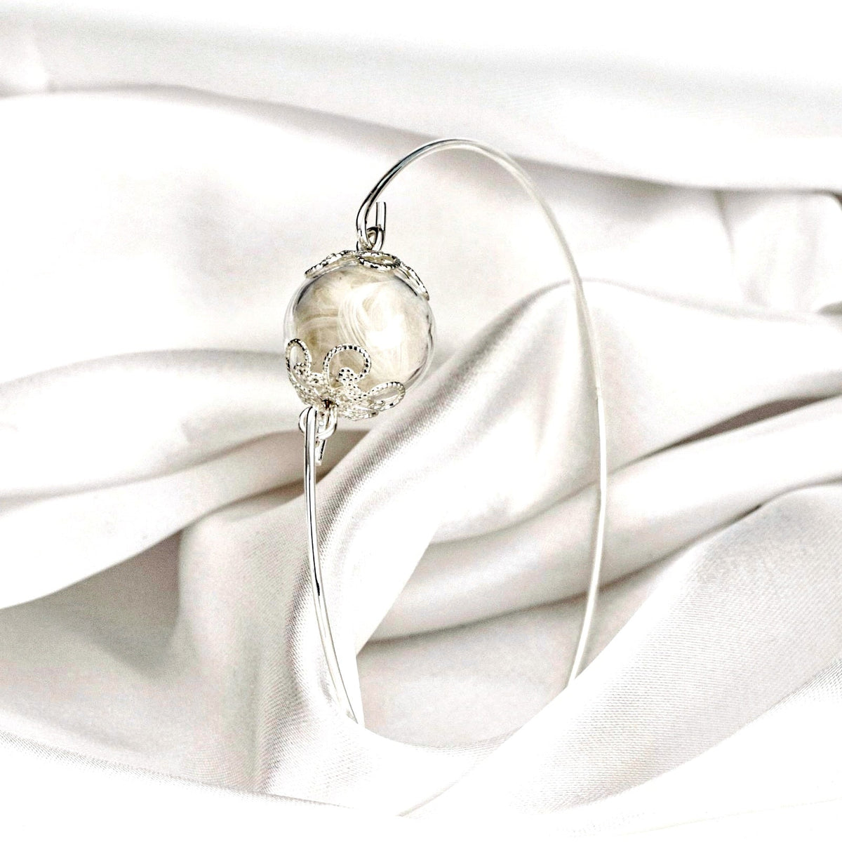 Bangle with real feathers - Engelsfeder Jewelry - RETARM-11