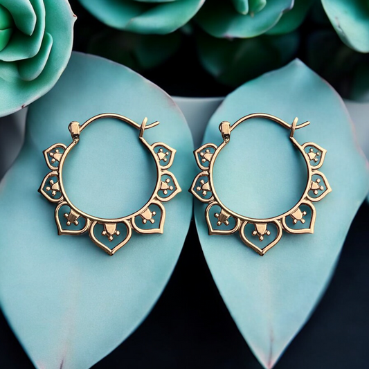 Oriental Earrings Made of Rose Gold Plated 925 Sterling Silver…