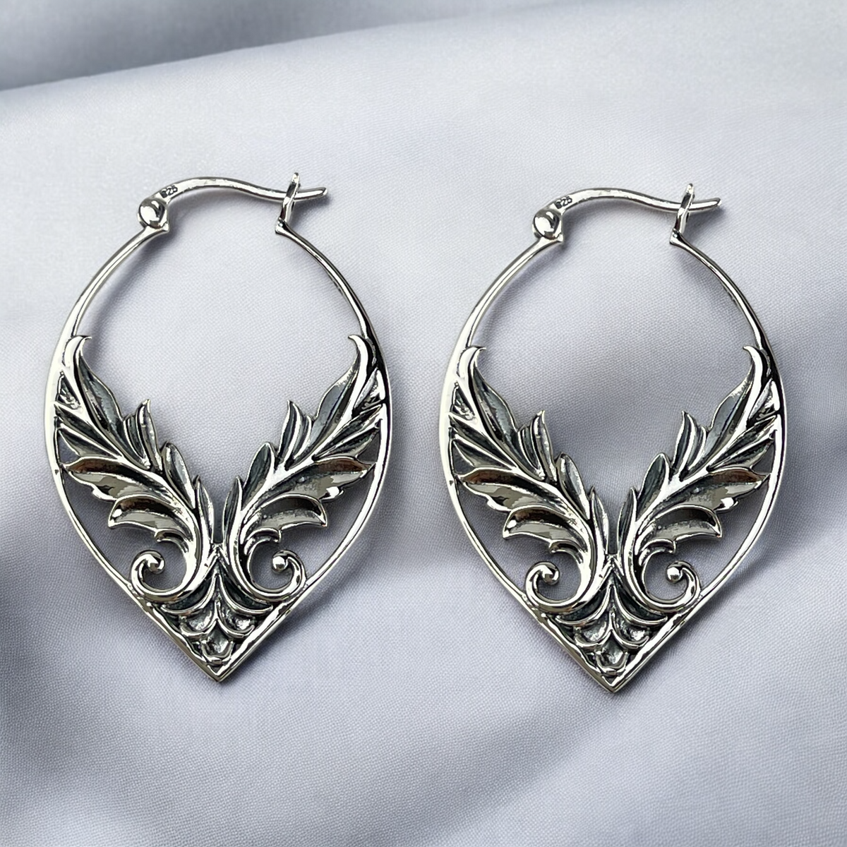 925 Sterling Silver Angel Wings Earrings "Soraya" | Guardian Angel Jewelry for Women | Dangle Wing Earrings | Gift for Women OHR925-100