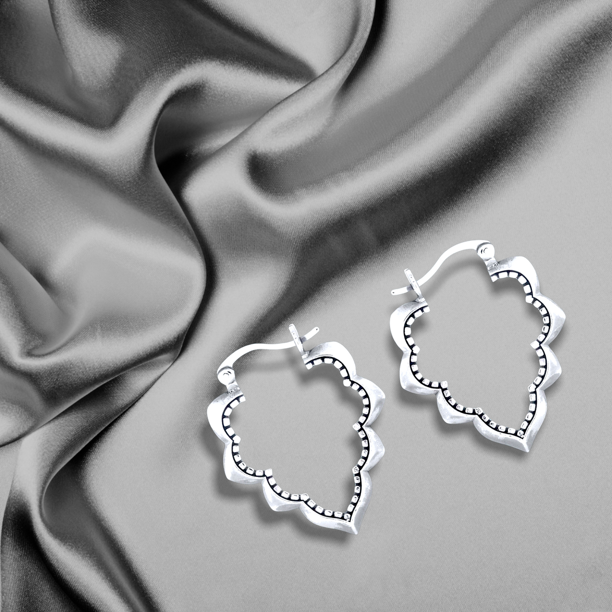 Teardrop Aura Ornament Earrings - 925 Sterling Silver - OHR925-96