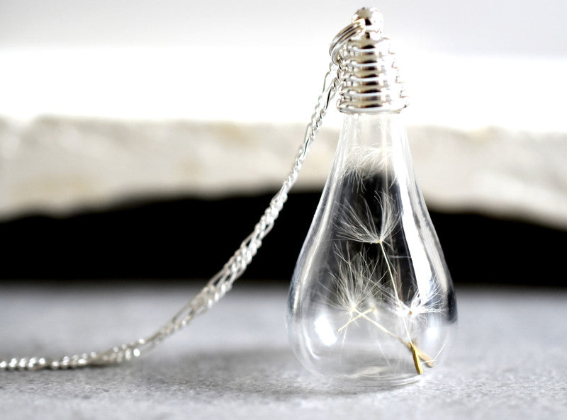 925 Minimalist Silver Dandelion Chain