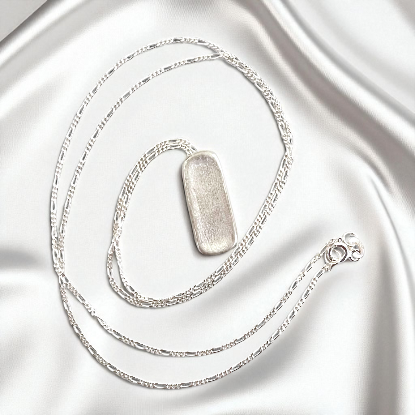 SATORI 925 Sterling Silver Necklace with Hand-Brushed Pendant, 23mm…