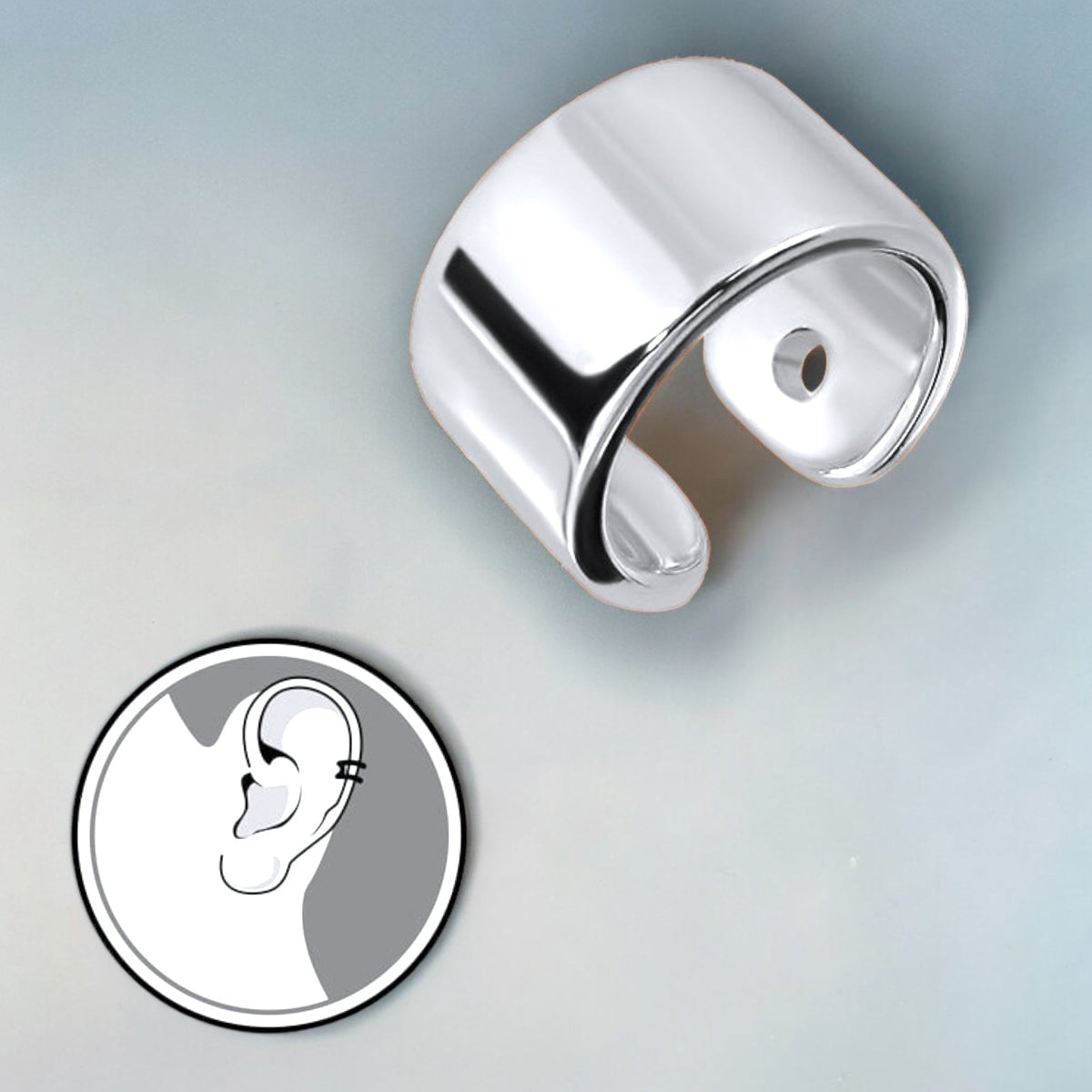 Minimalist ear cuff made of 925 sterling silver – OHR925-156