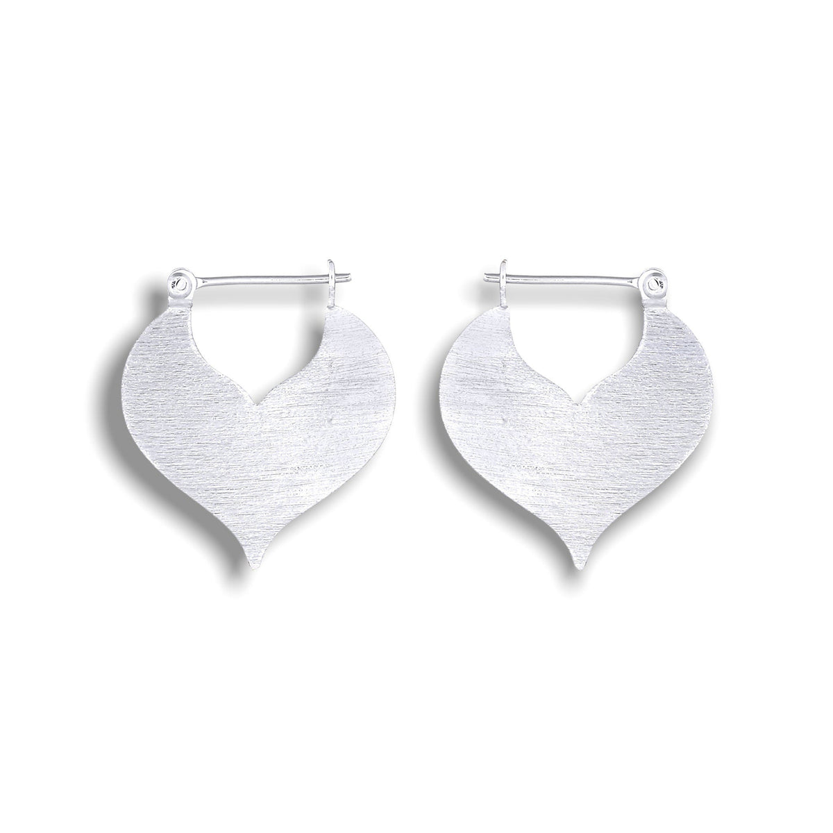 Minimalist Drop Earrings - 925 Sterling Silver Brushed Sultan 1001 Nights Arabian Style OHR925-87
