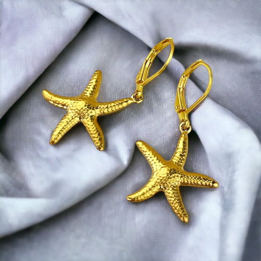 Starfish Earrings Gold Plated & Silver Plated