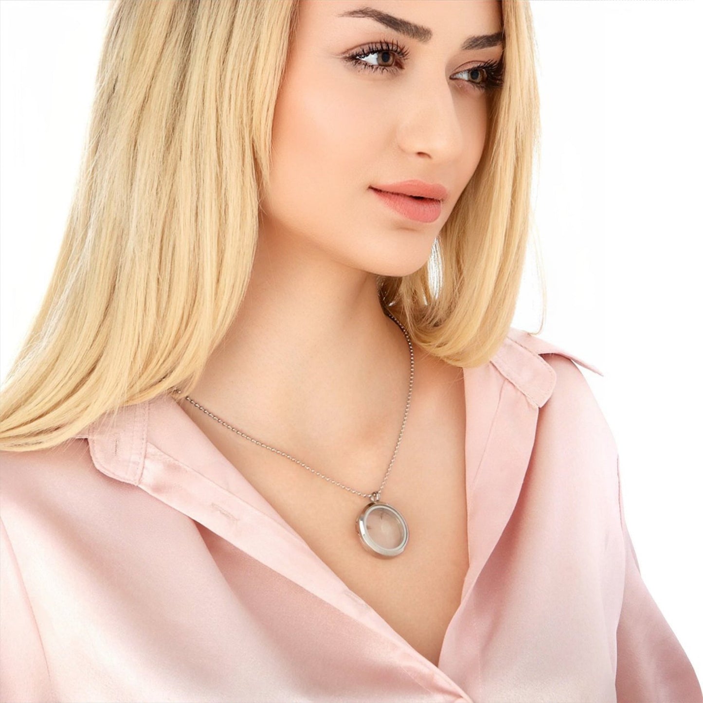 Real Dandelion Medallion Ball Chain
