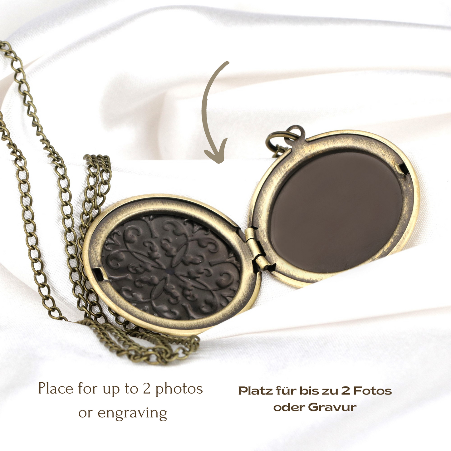 Photo medallion necklace with your photo Personalized oriental pendant