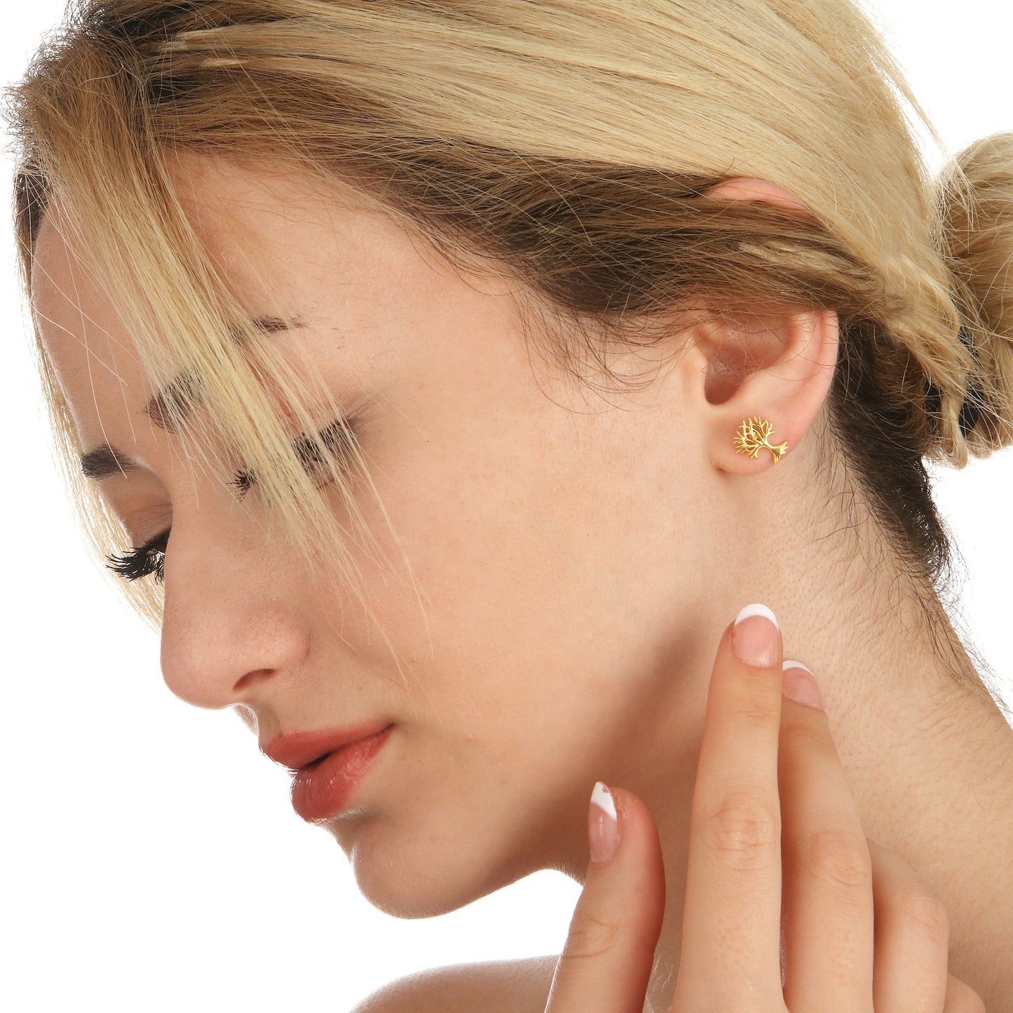 Lifebaum — 925 gold plated mini stud earrings — 109
