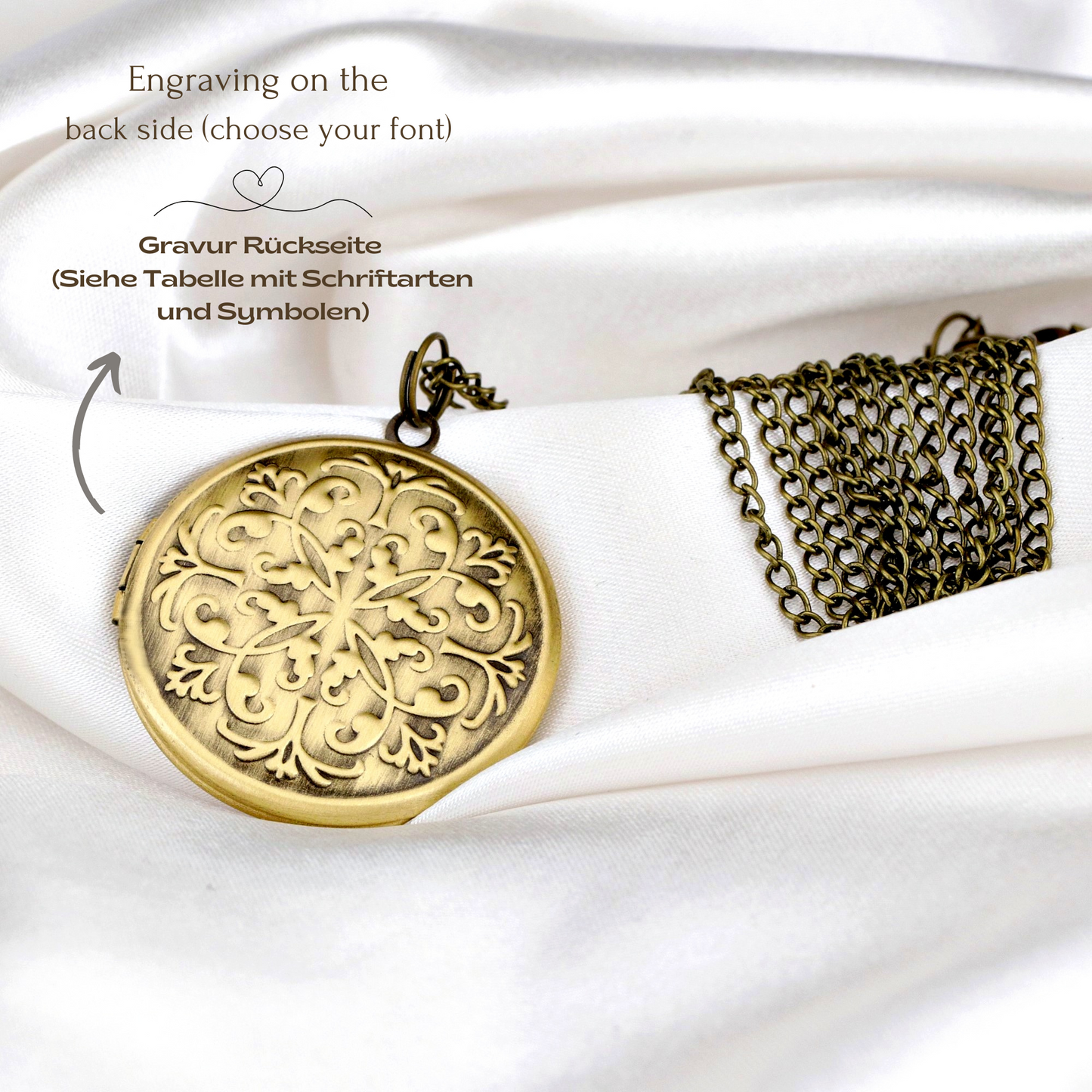 Photo medallion necklace with your photo Personalized oriental pendant