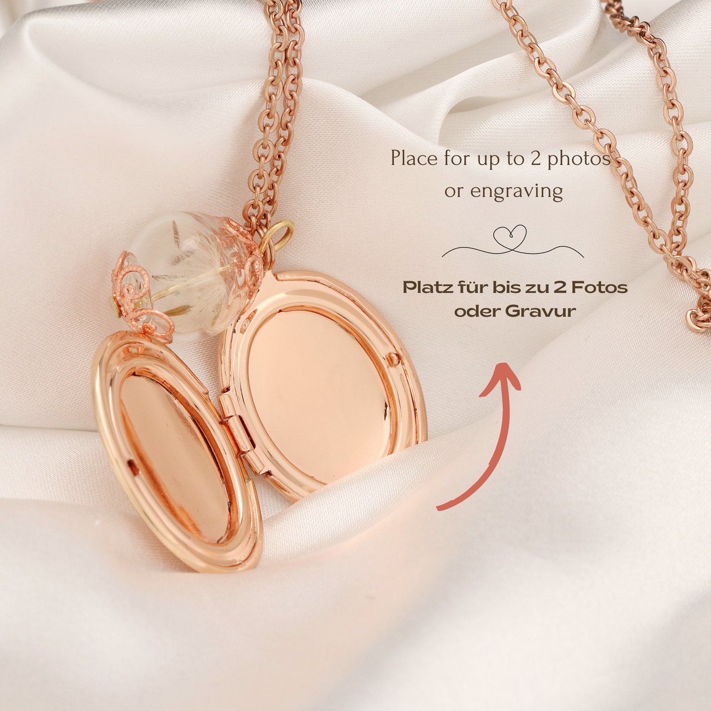 Photo medallion necklace with your photo - Pust flower trailer…