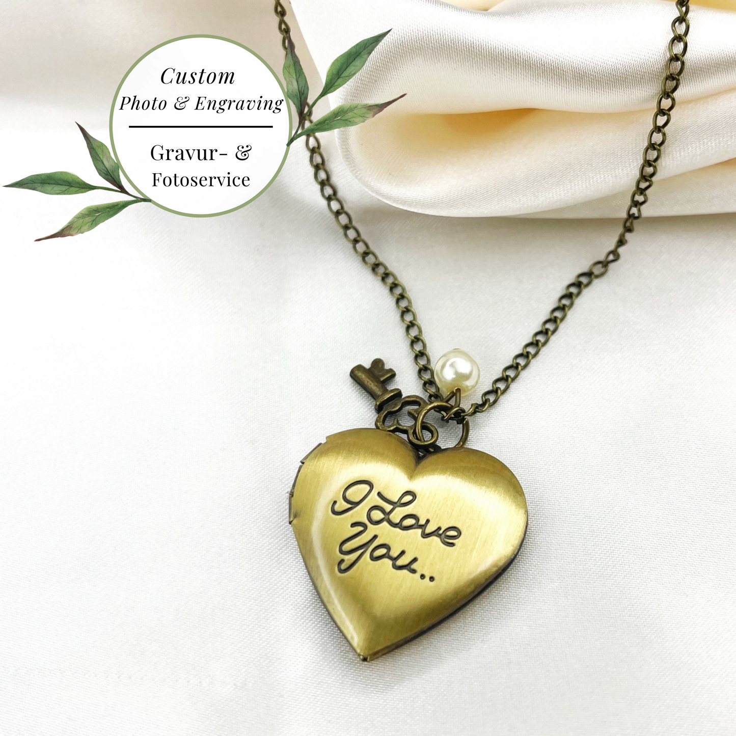 Custom Heart Fotomed Lacilities Key Pendant - Proper Image Customizable