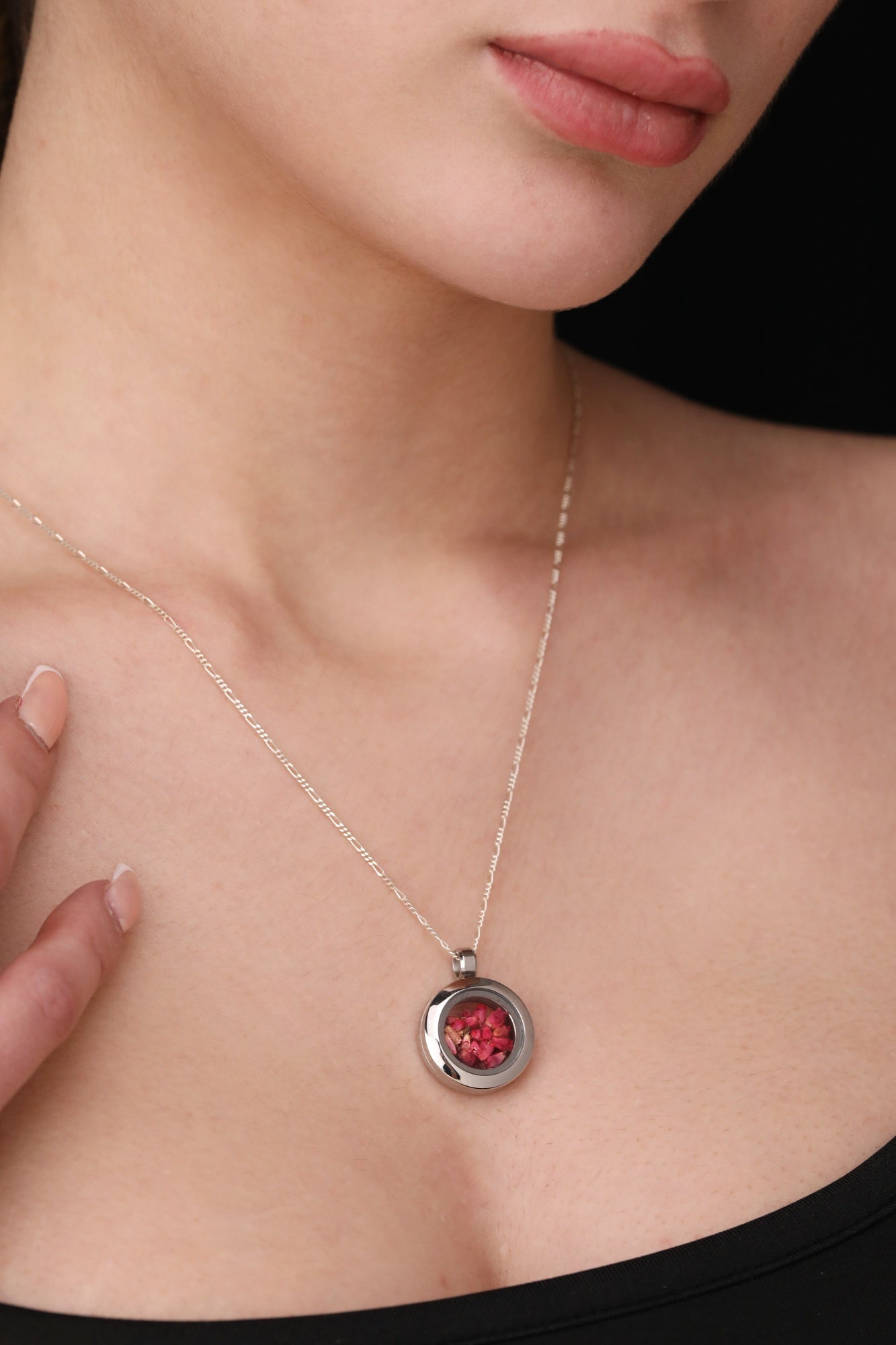 925 Heather Mini Locket Chain