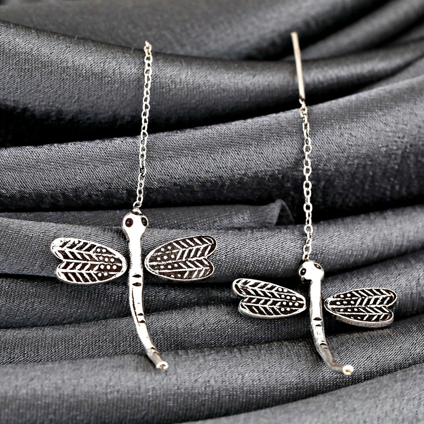 Elegant Dragonfly Drop Earrings in 925 Sterling Silver…