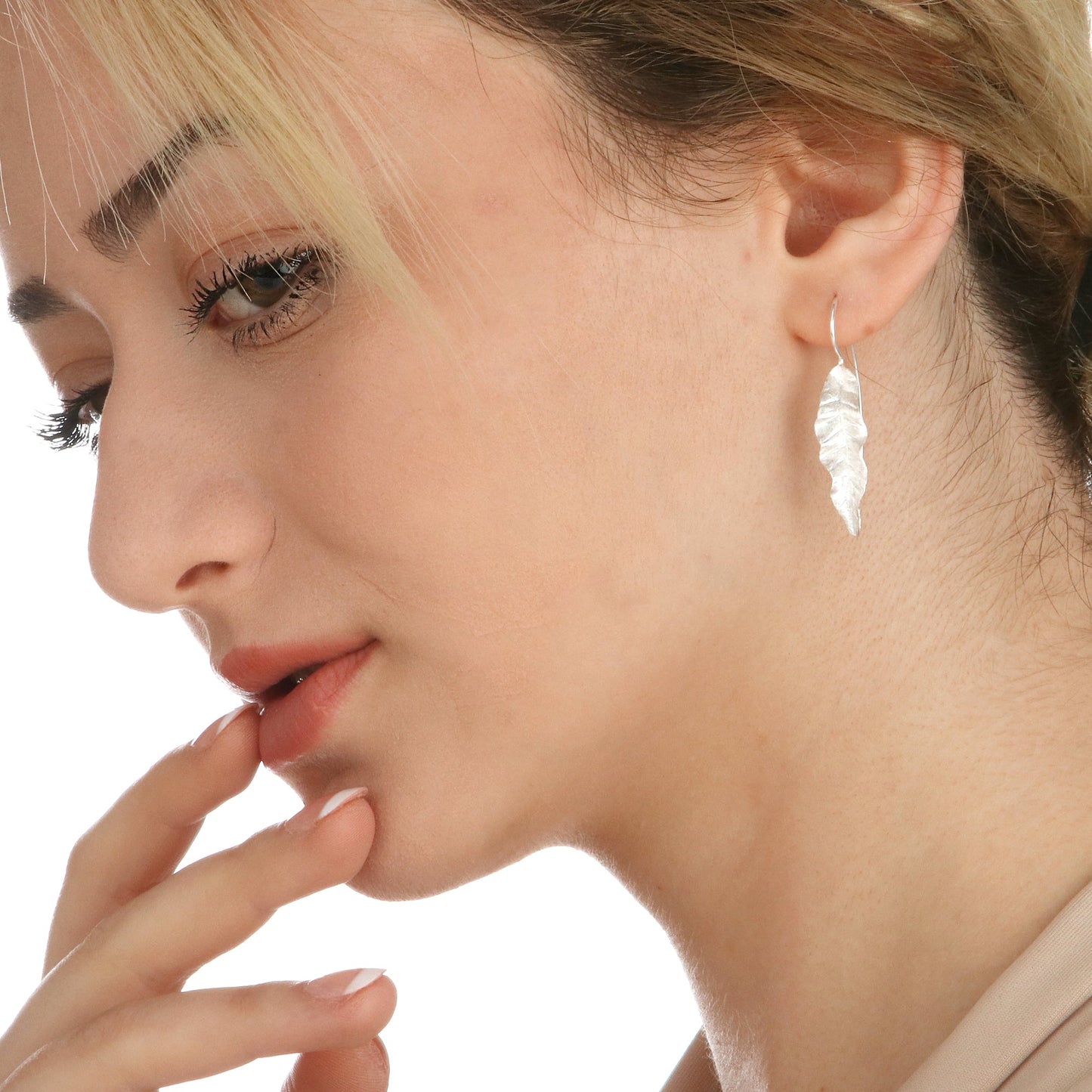 Long Leaves Earrings - 925 Sterling Silver Earrings - Elegant Nature…