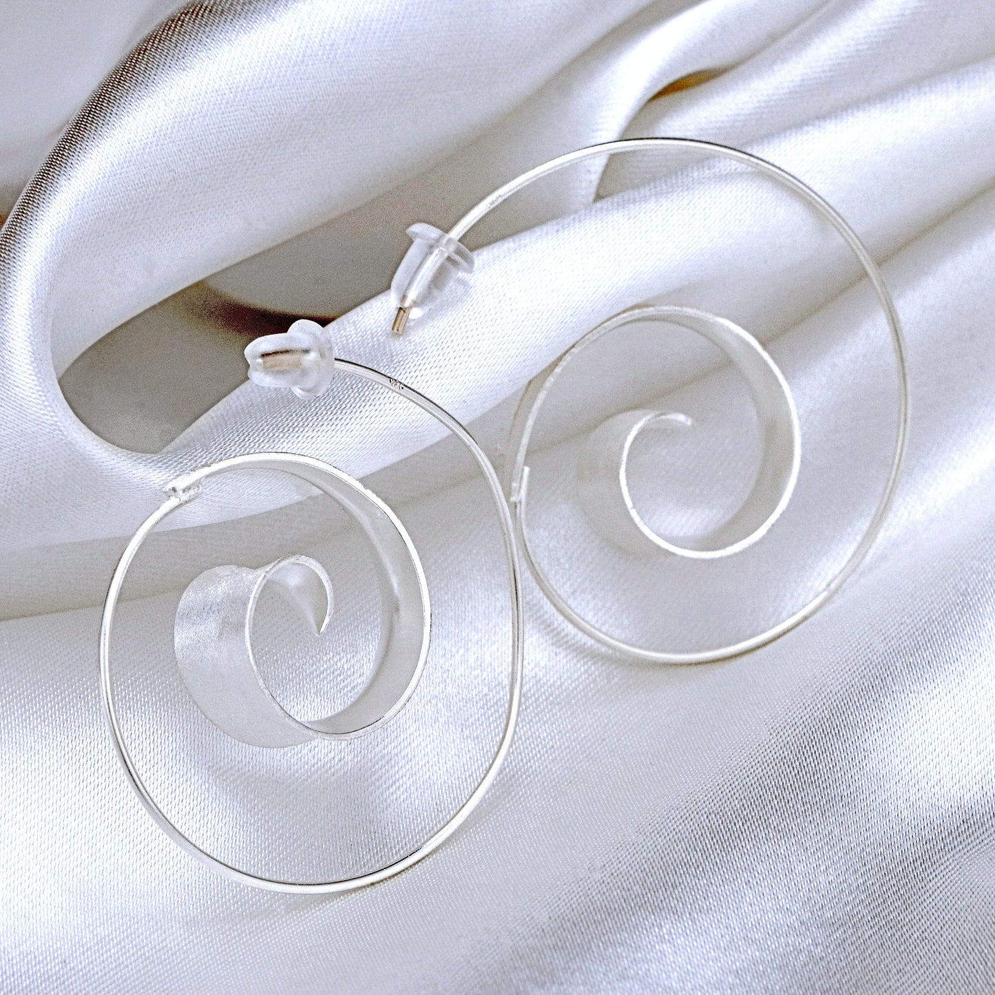 Spiral 925 Sterling Silver Earrings - Boho Tribal Elegant Jewelry — 82