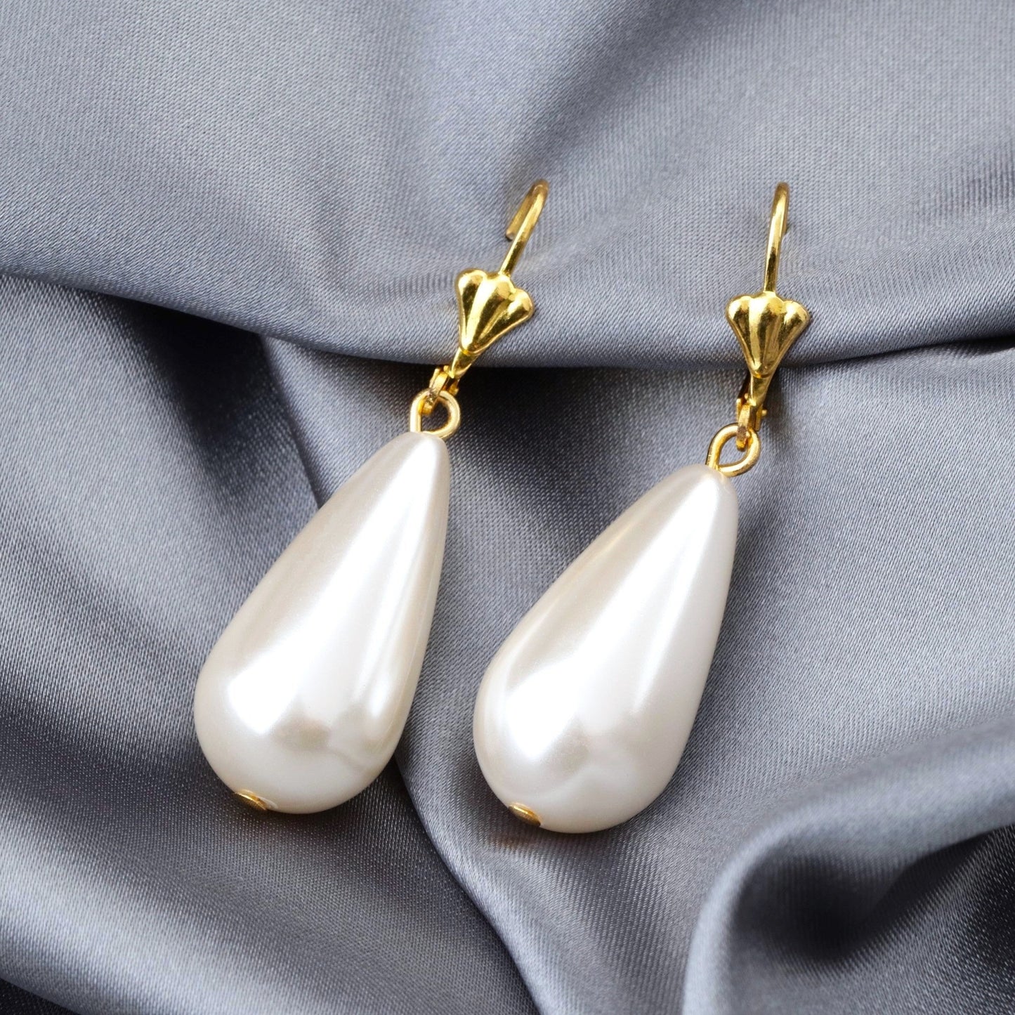 Bridal jewelry beads earrings - classic earrings in vintage style — 99