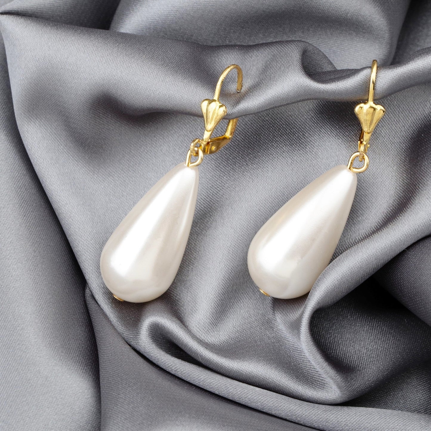 Bridal jewelry beads earrings - classic earrings in vintage style — 99