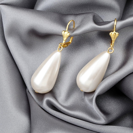 Bridal jewelry beads earrings - classic earrings in vintage style — 99
