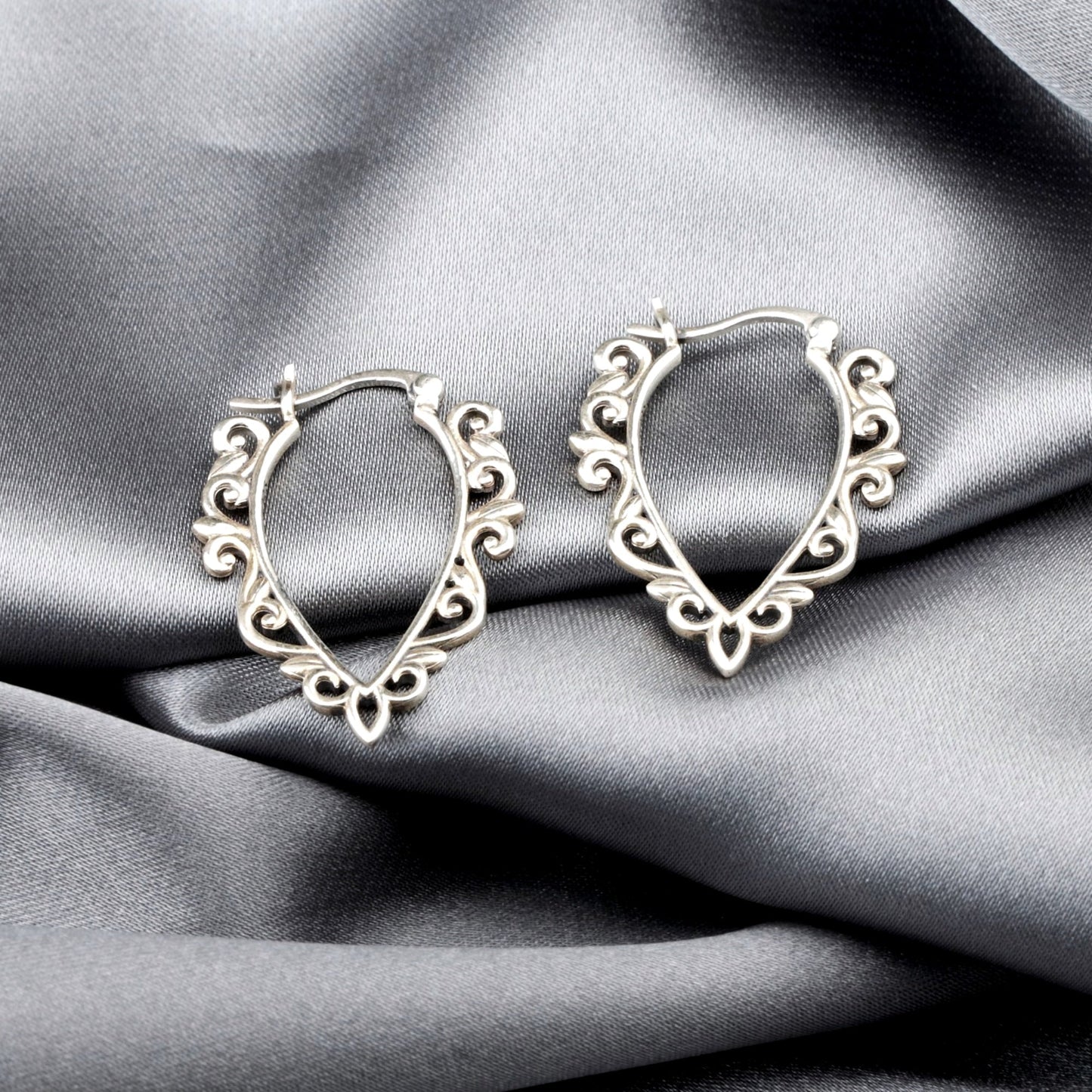 Aura Ornament Earrings - 925 Sterling Silver Oriental Fairytale…