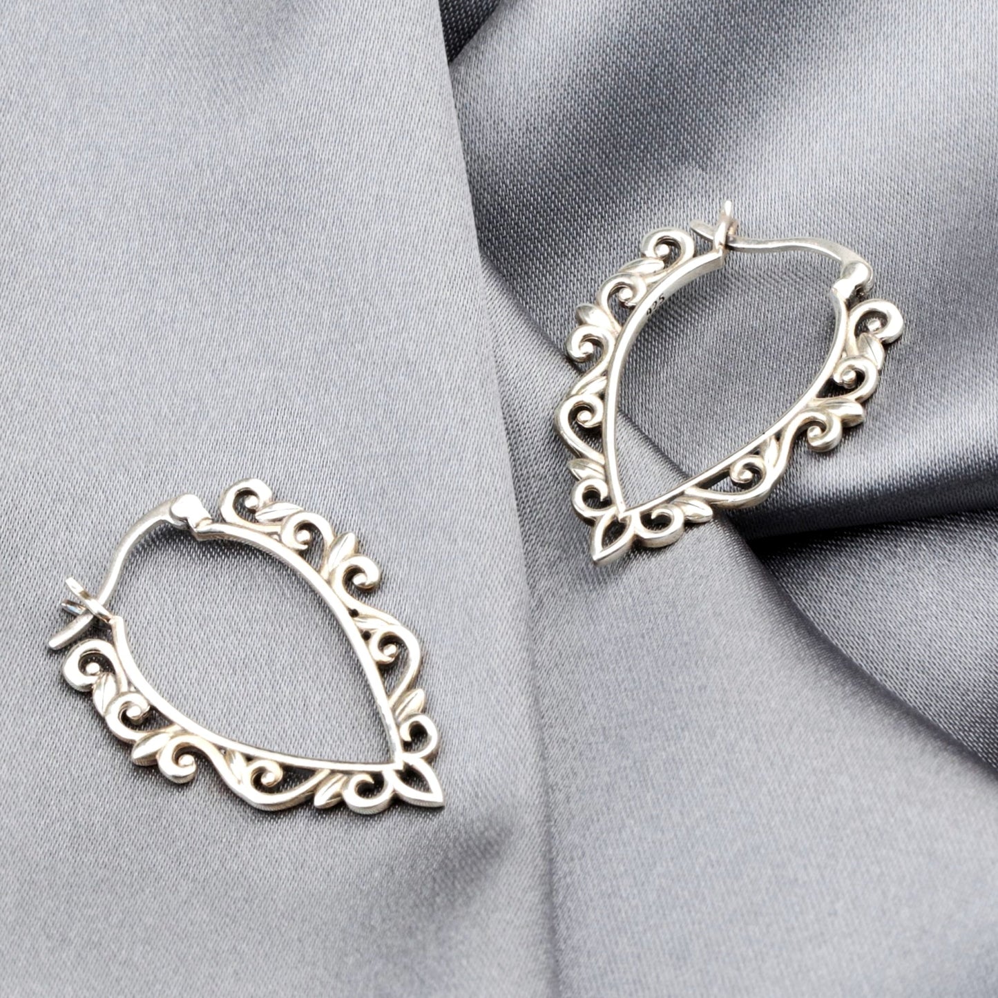 Aura Ornament Earrings - 925 Sterling Silver Oriental Fairytale…