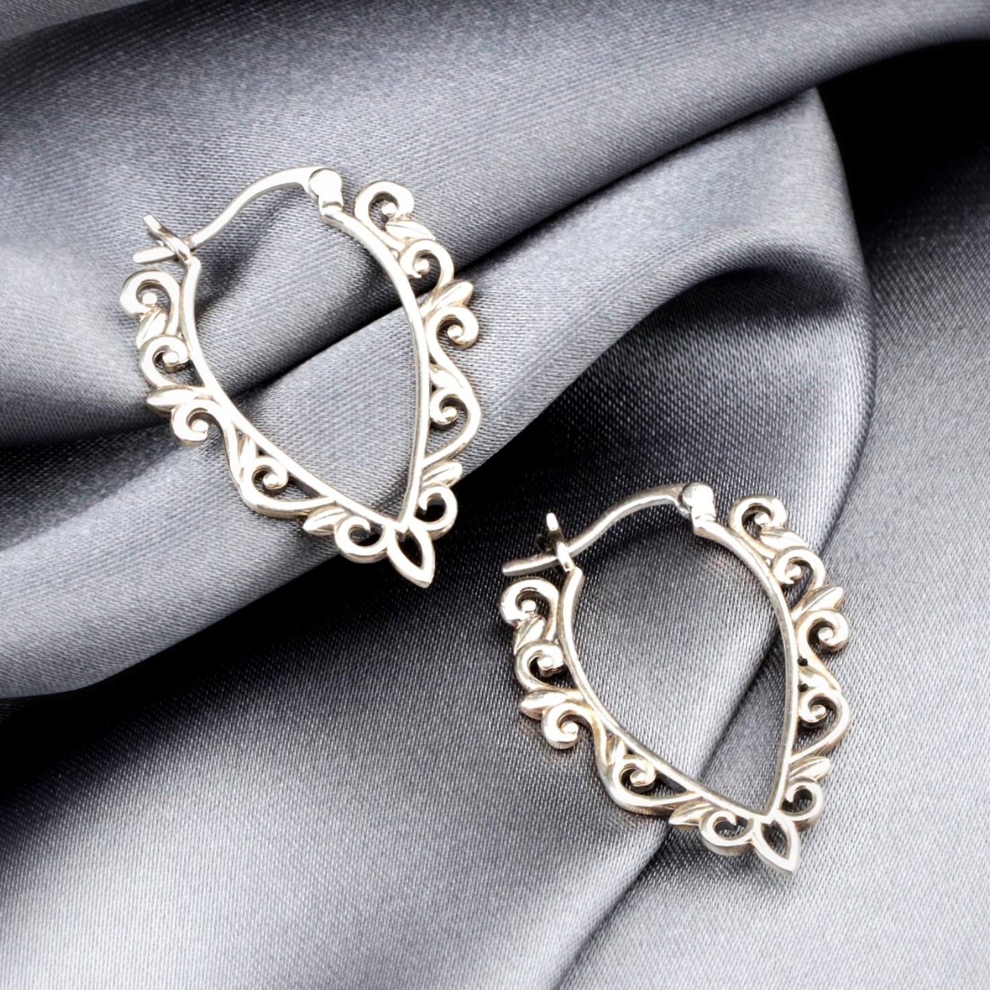 Aura Ornament Earrings - 925 Sterling Silver Oriental Fairytale…