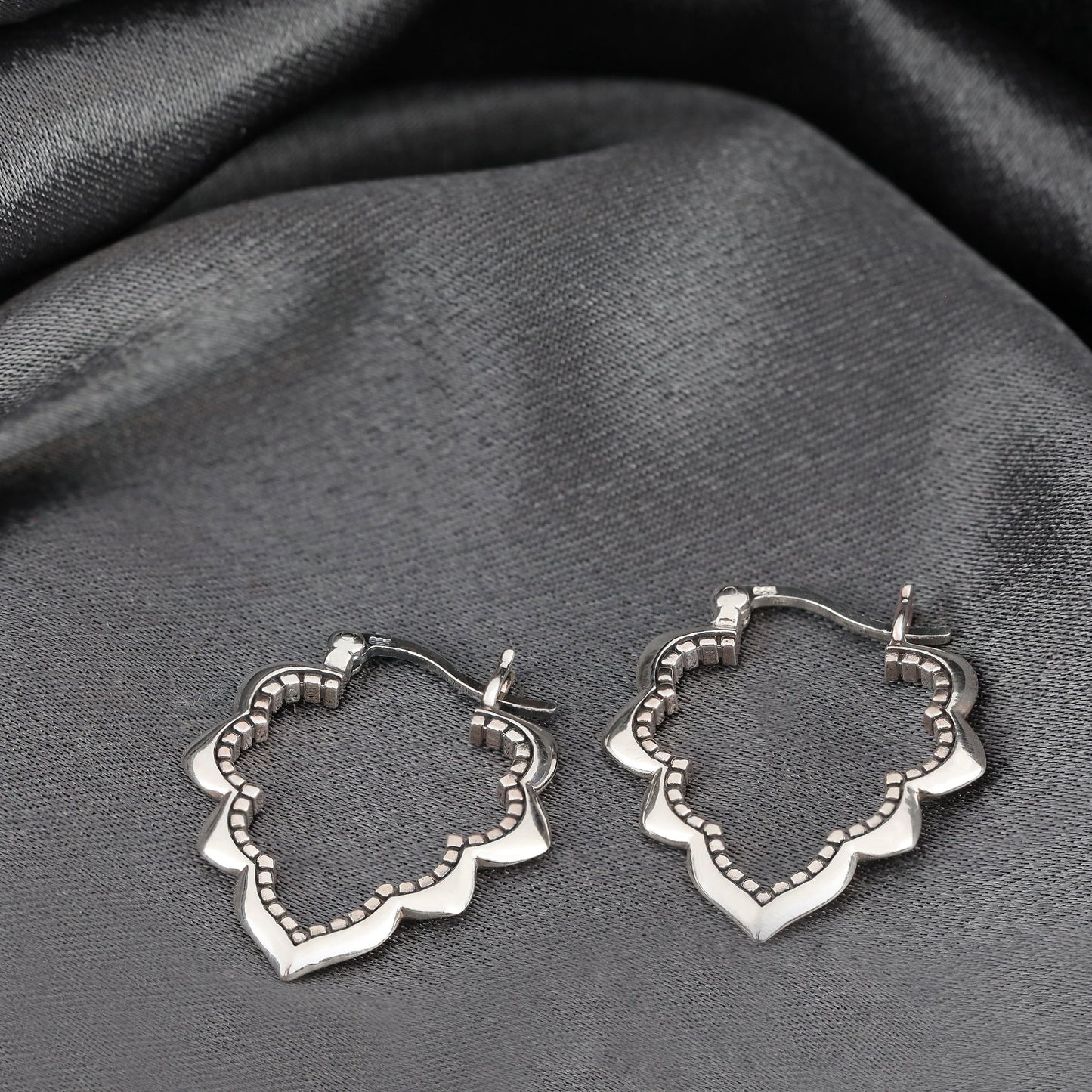 Drop Aura Ornament Earrings - 925 Sterling Silver Oriental Fairytale…