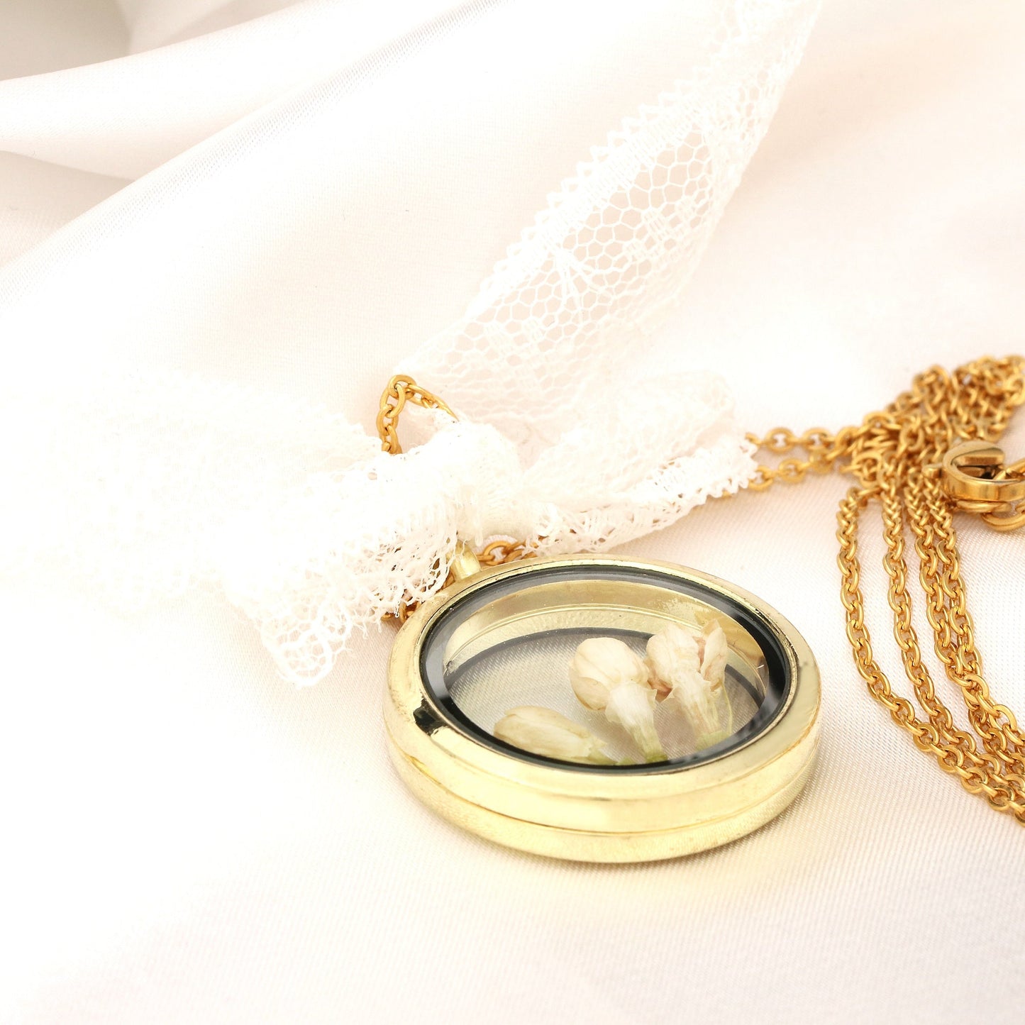 Genuine Yasmine Blossoms Locket Chain