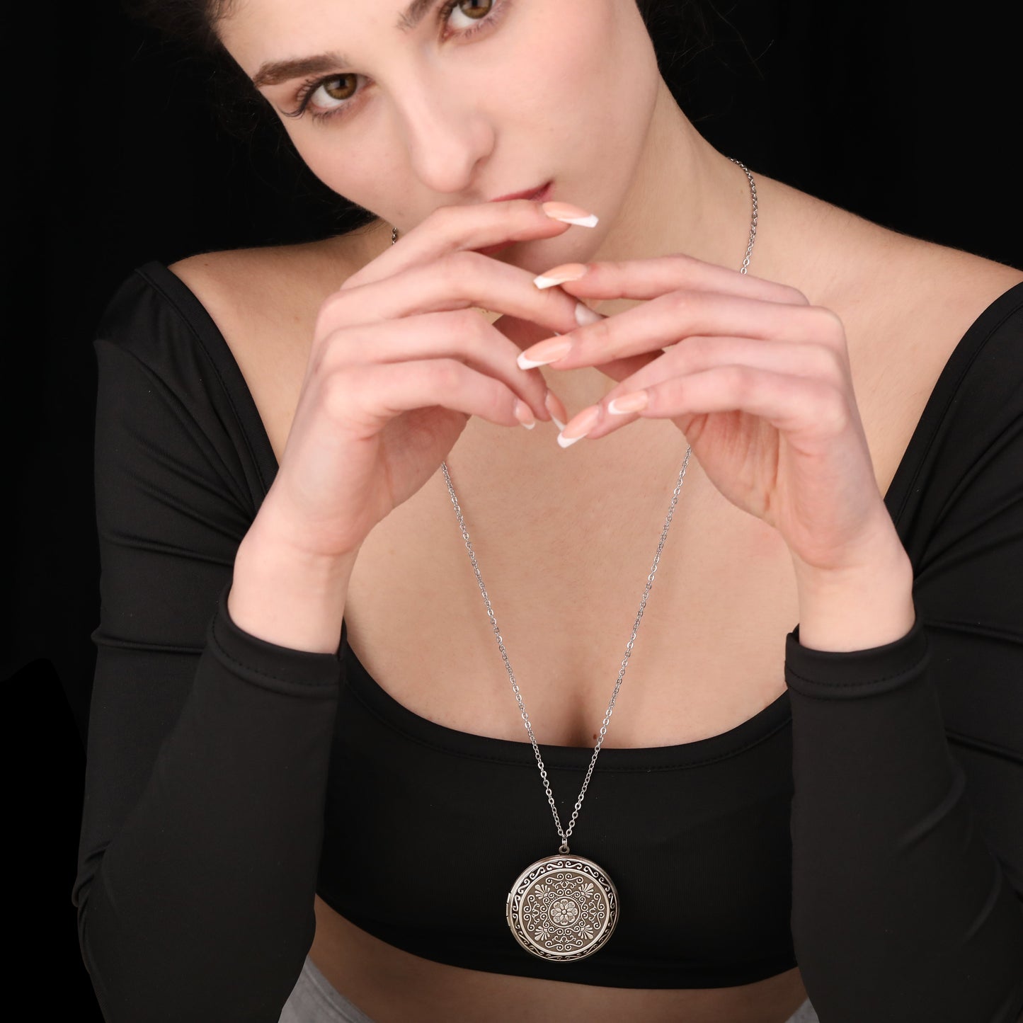 Customizable Photo Medallion Chain incl. Photoservice - Hinging XL…