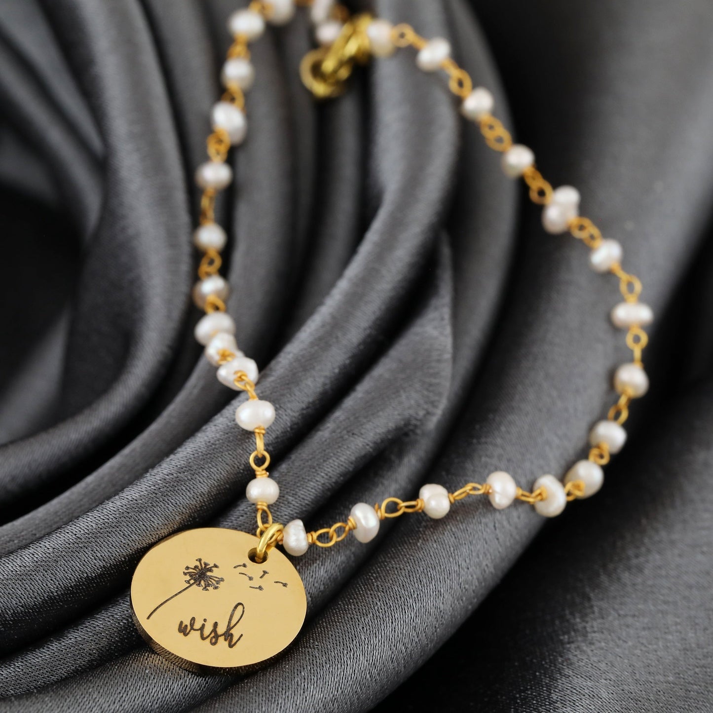 Freshwater Pearl Bracelet Personalized with Engraving RETARM-42
