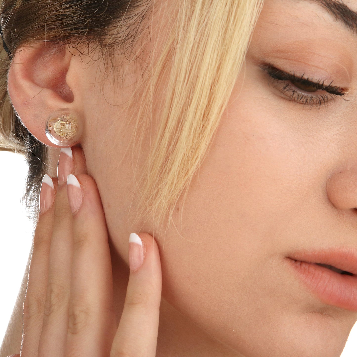 real puff flowers — Double ear plug — 37