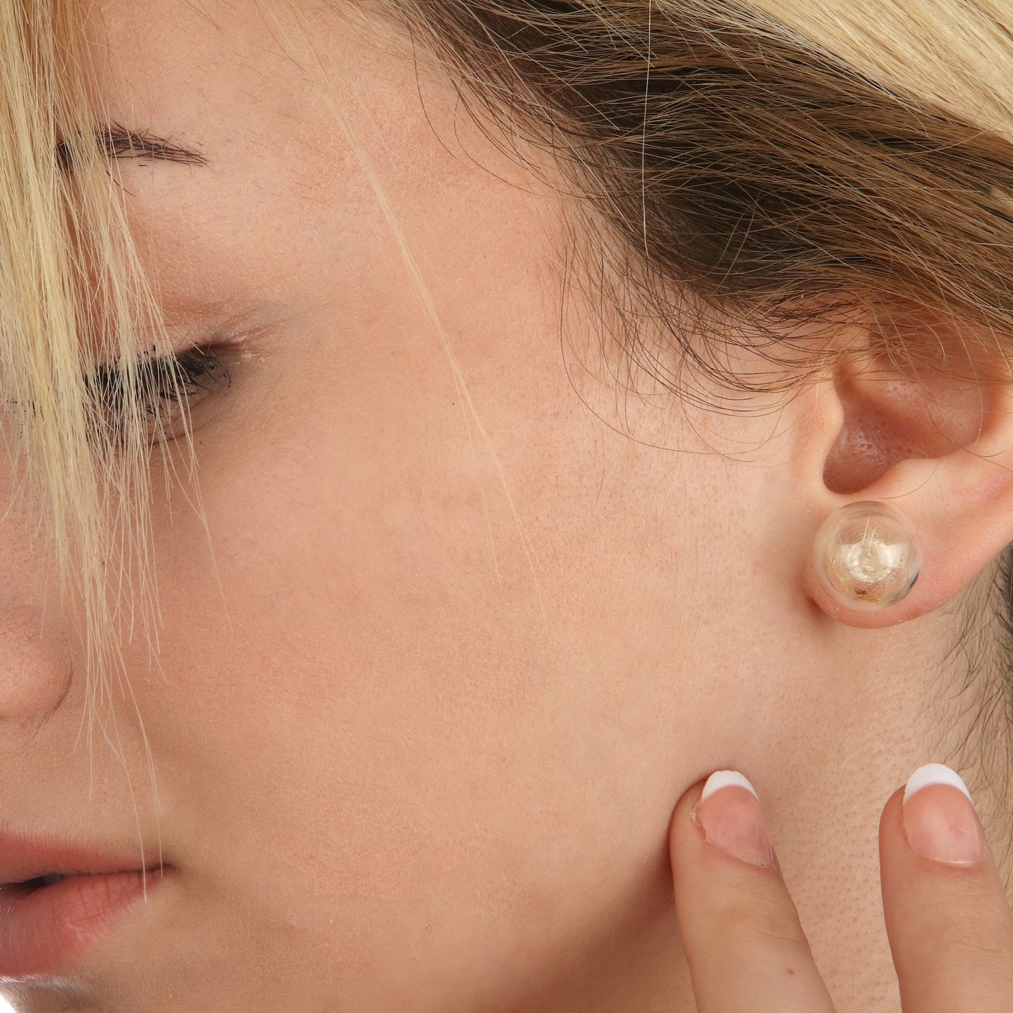 real puff flowers — Double ear plug — 37