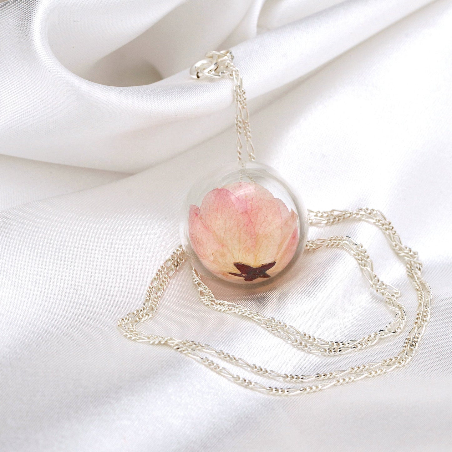 Real Cherry Blossom — 925 Sterling Silver Chain