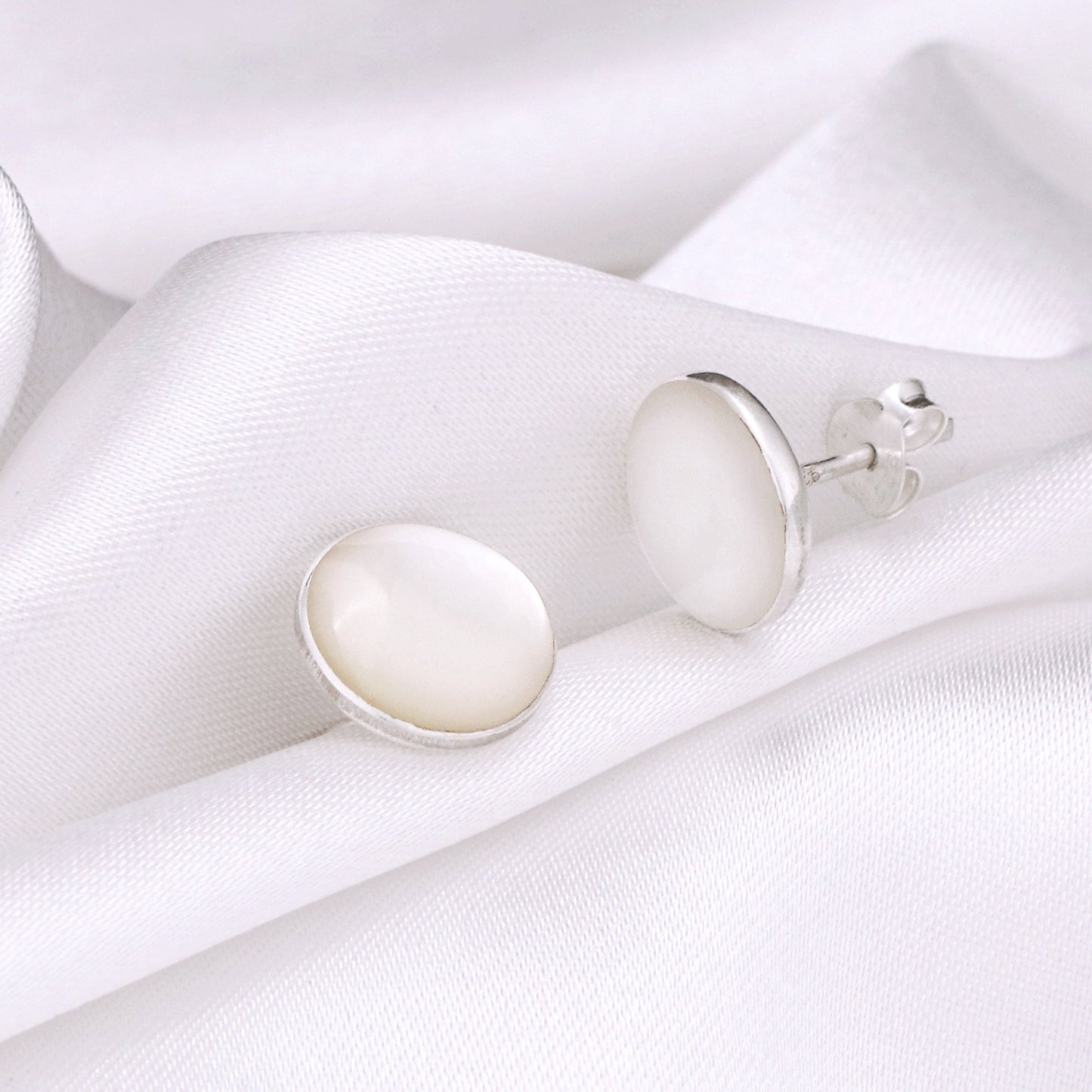 Pearl Mini Stud Earrings - 925 Sterling Silver Minimalist Earrings — 128