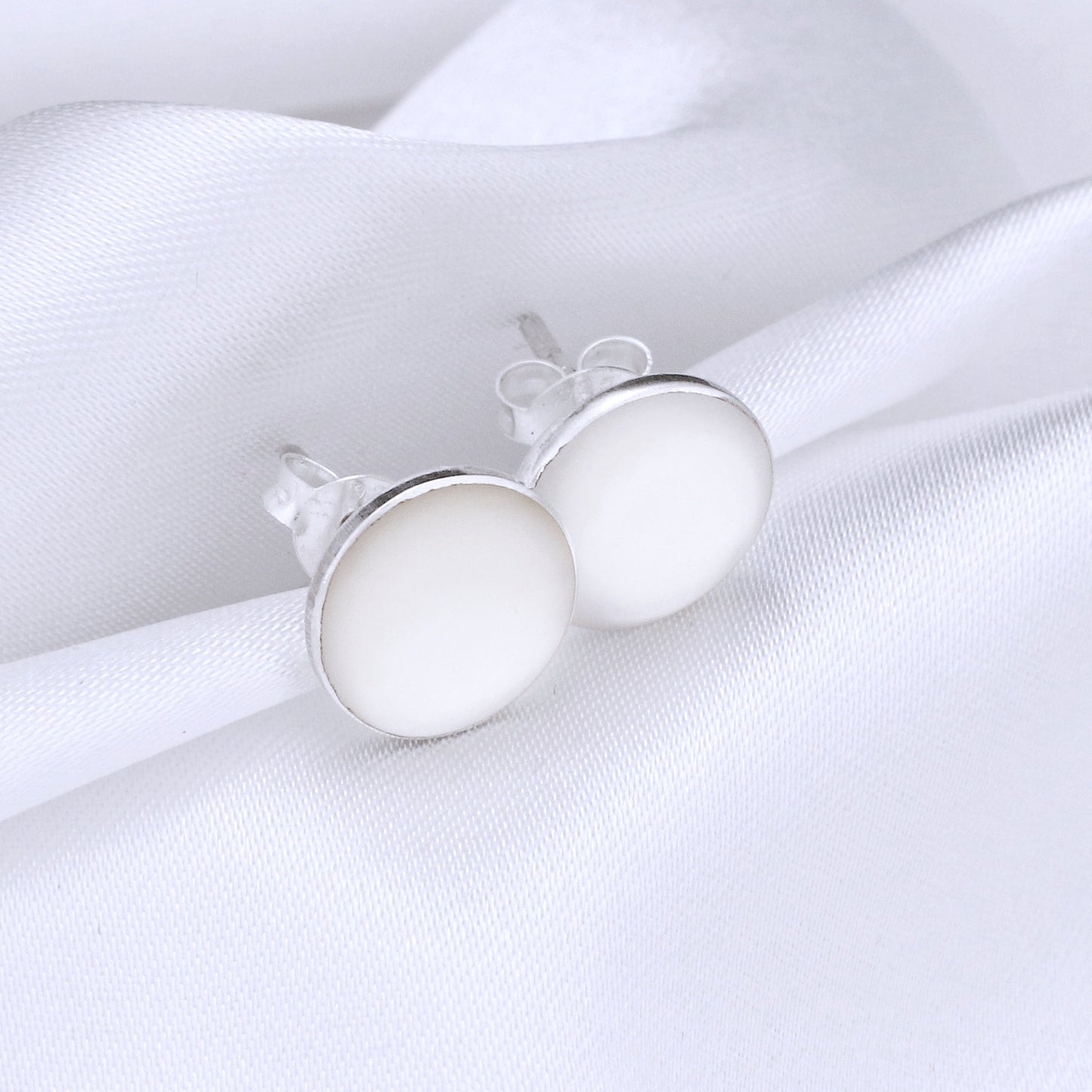 Pearl Mini Stud Earrings - 925 Sterling Silver Minimalist Earrings — 128