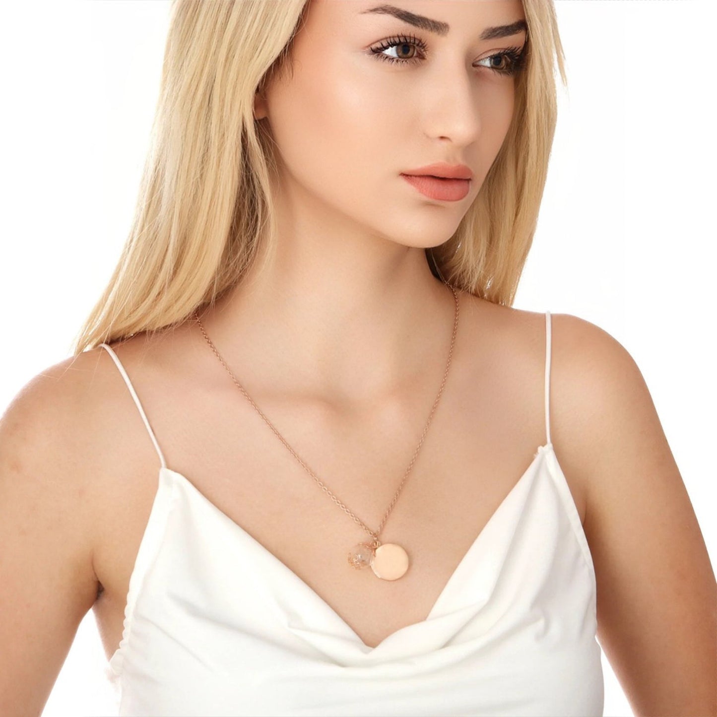 Rosegold Gold Plated Photo Dailly Chain with Pustflumen…