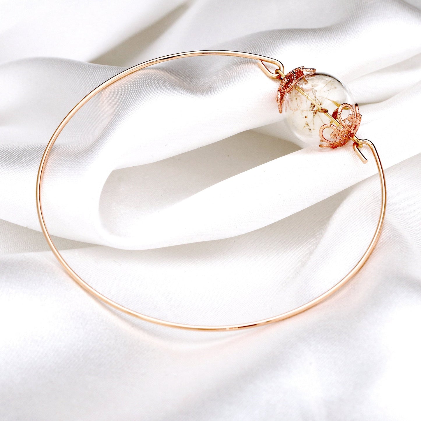 Pustflumen Seeds Rosegold Bangle - Rosevergolder Nature Jewelry…
