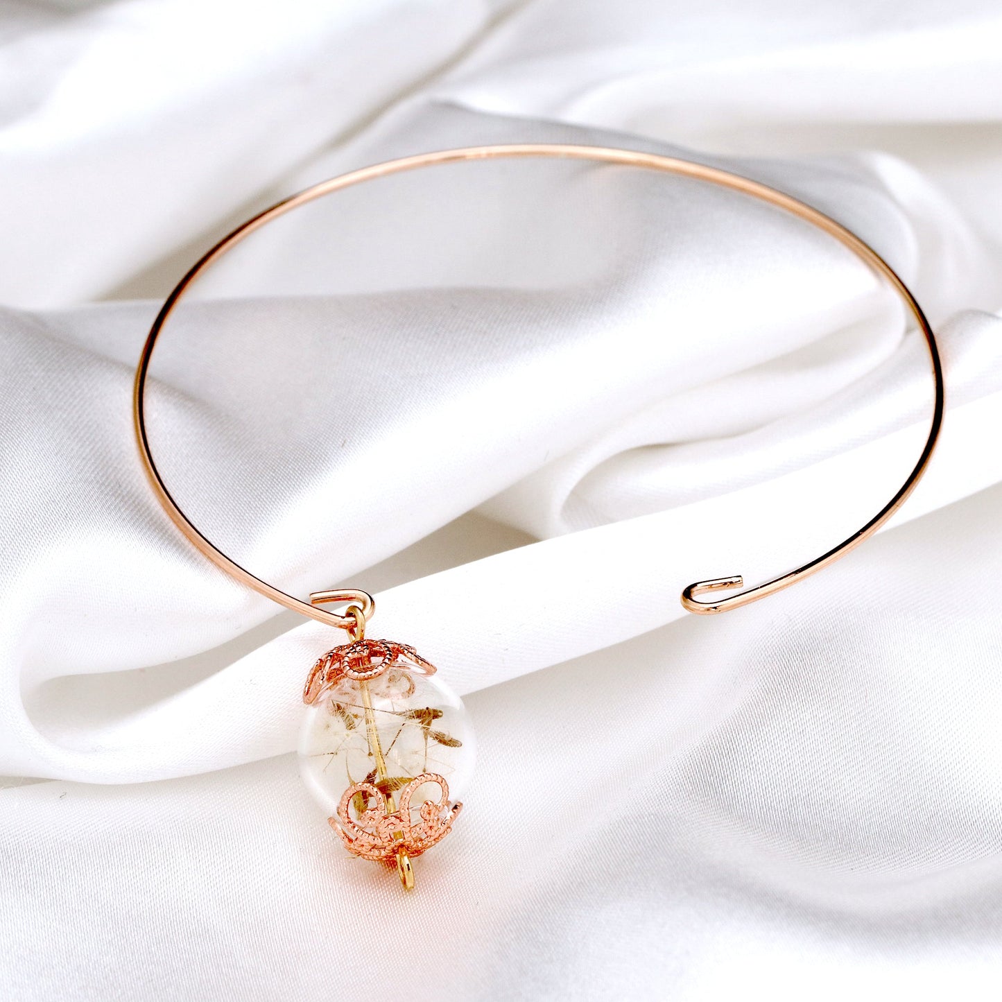 Pustflumen Seeds Rosegold Bangle - Rosevergolder Nature Jewelry…