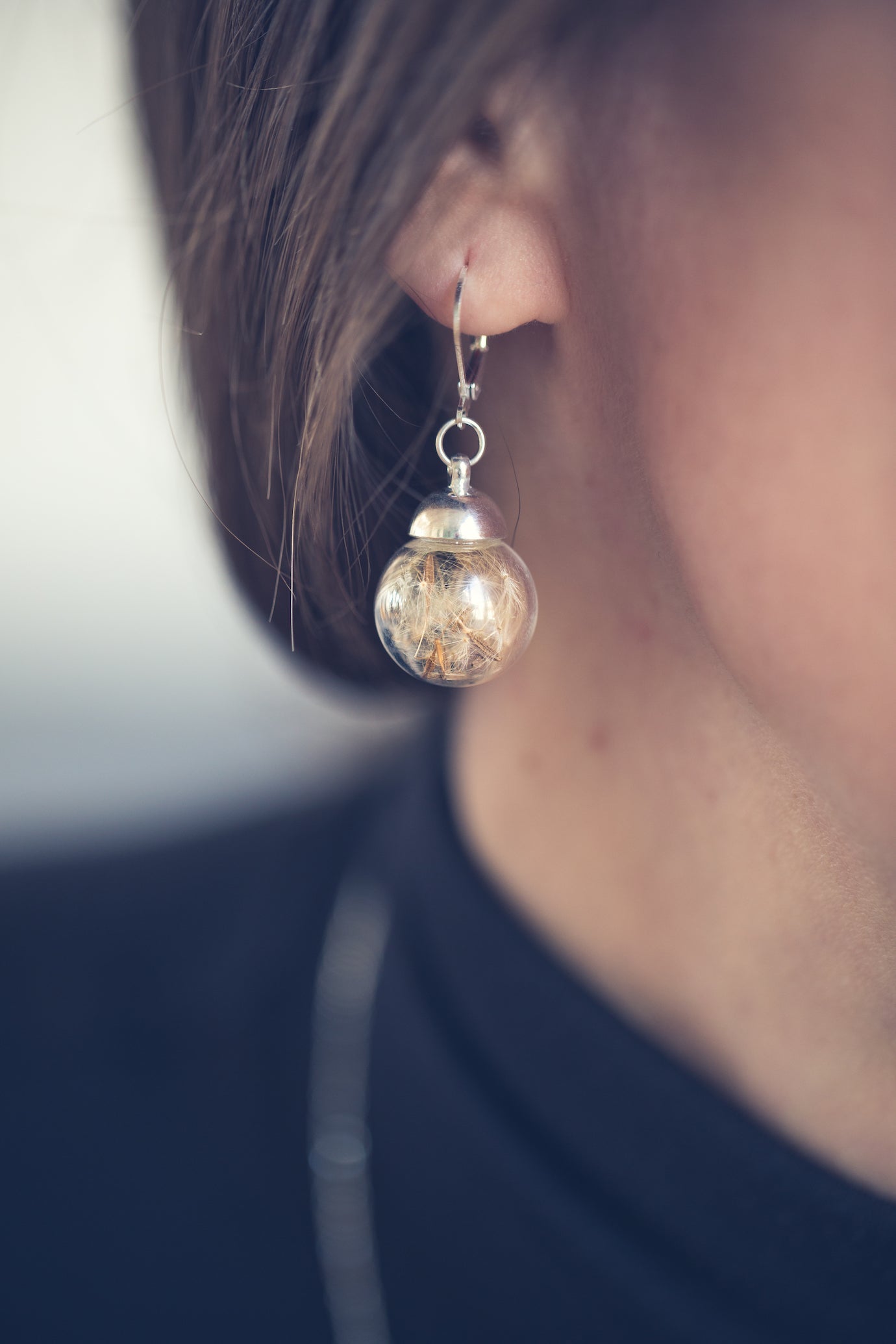 Make a wish! Real Dandelion Earrings