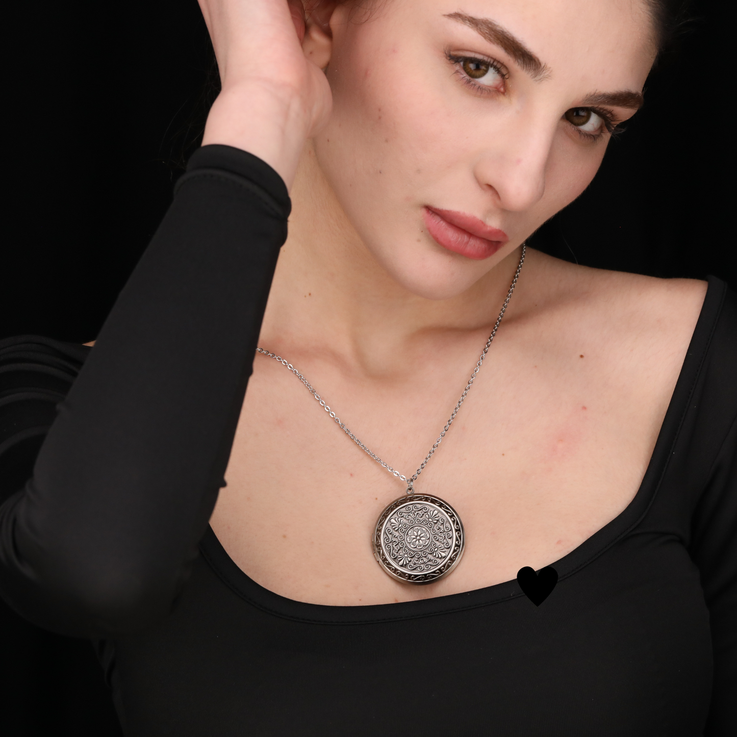 Customizable Photo Medallion Chain incl. Photoservice - Hinging XL…