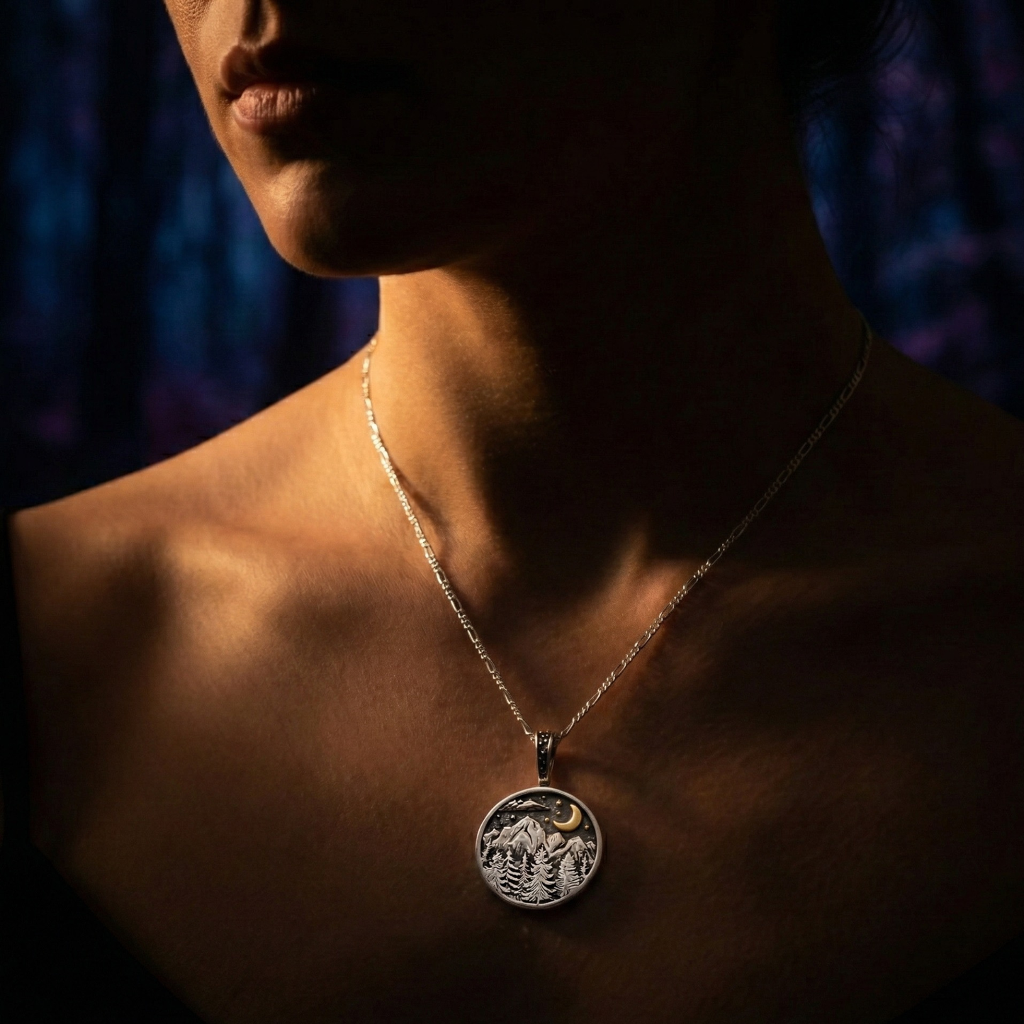 Mysterious Mountains — 925 Sterling Silver Necklace…