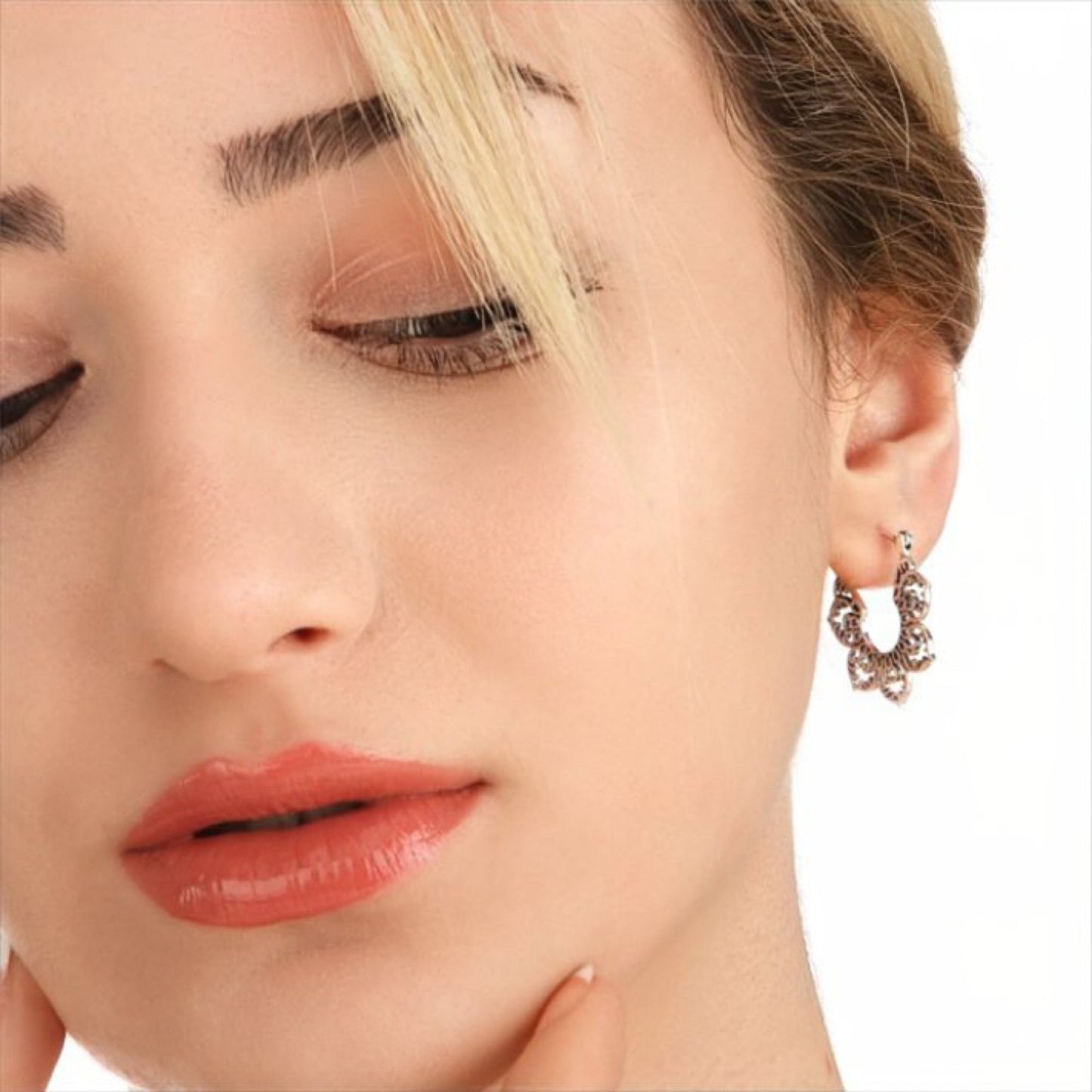 925 silver earrings karma III