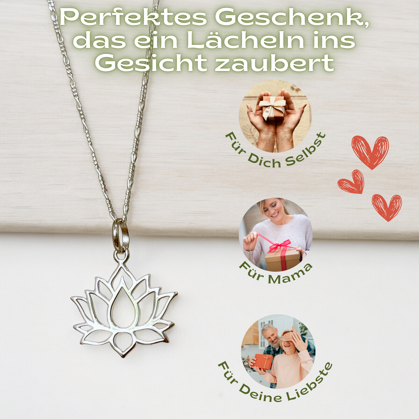 925 Sterling Silver Necklace with Lotus Pendant - Symbol of Purity…