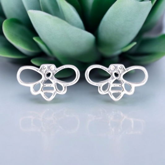Bees — Mini 925 Sterling Silver Studs — 112