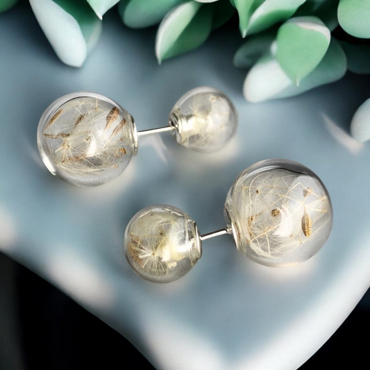 real puff flowers — Double ear plug — 37