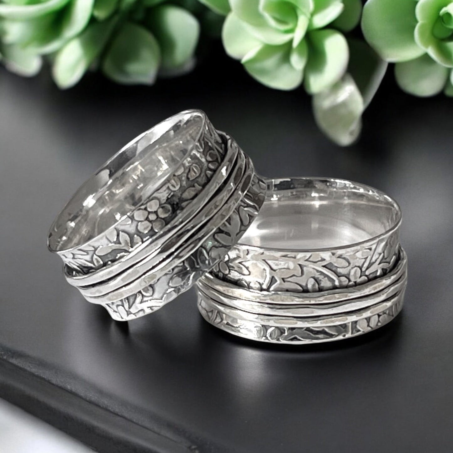 925 Sterling Silver Spinner / Meditation Ring