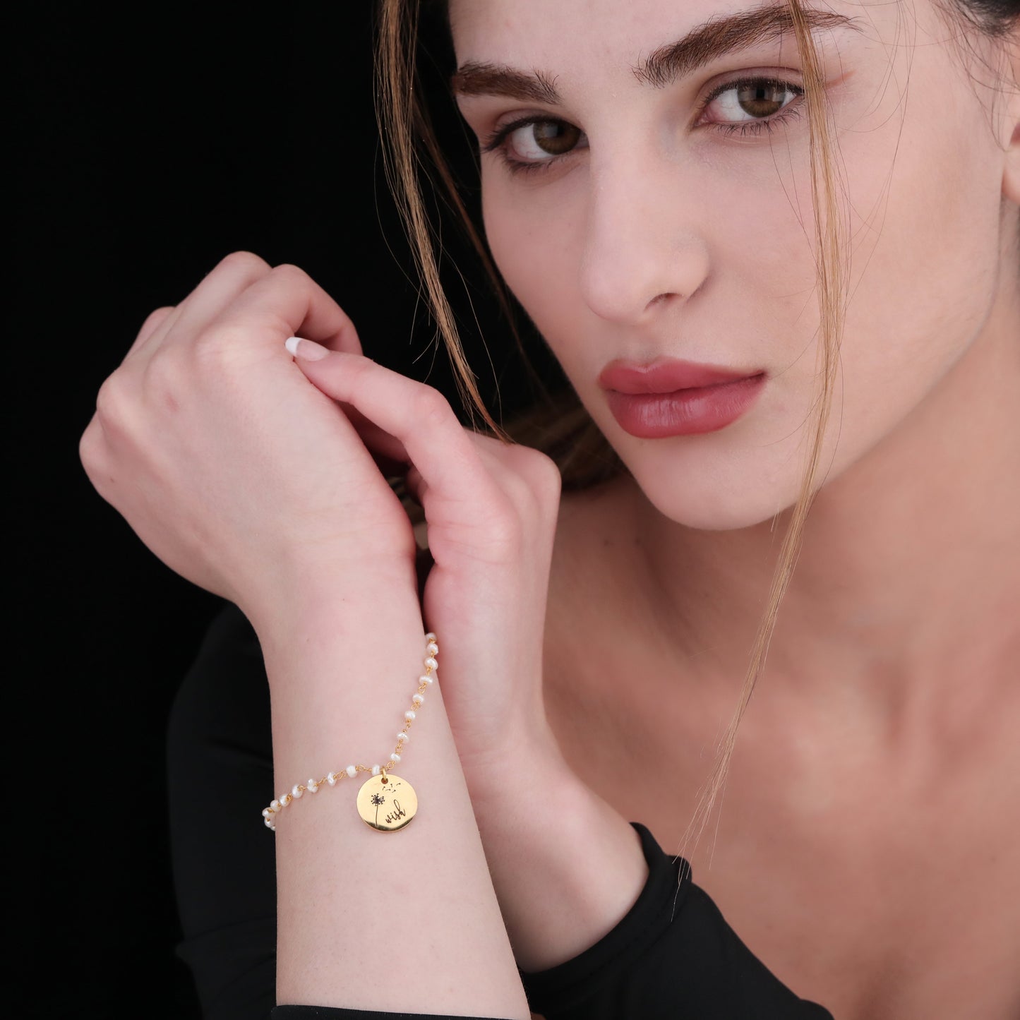Freshwater Pearl Bracelet Personalized with Engraving RETARM-42