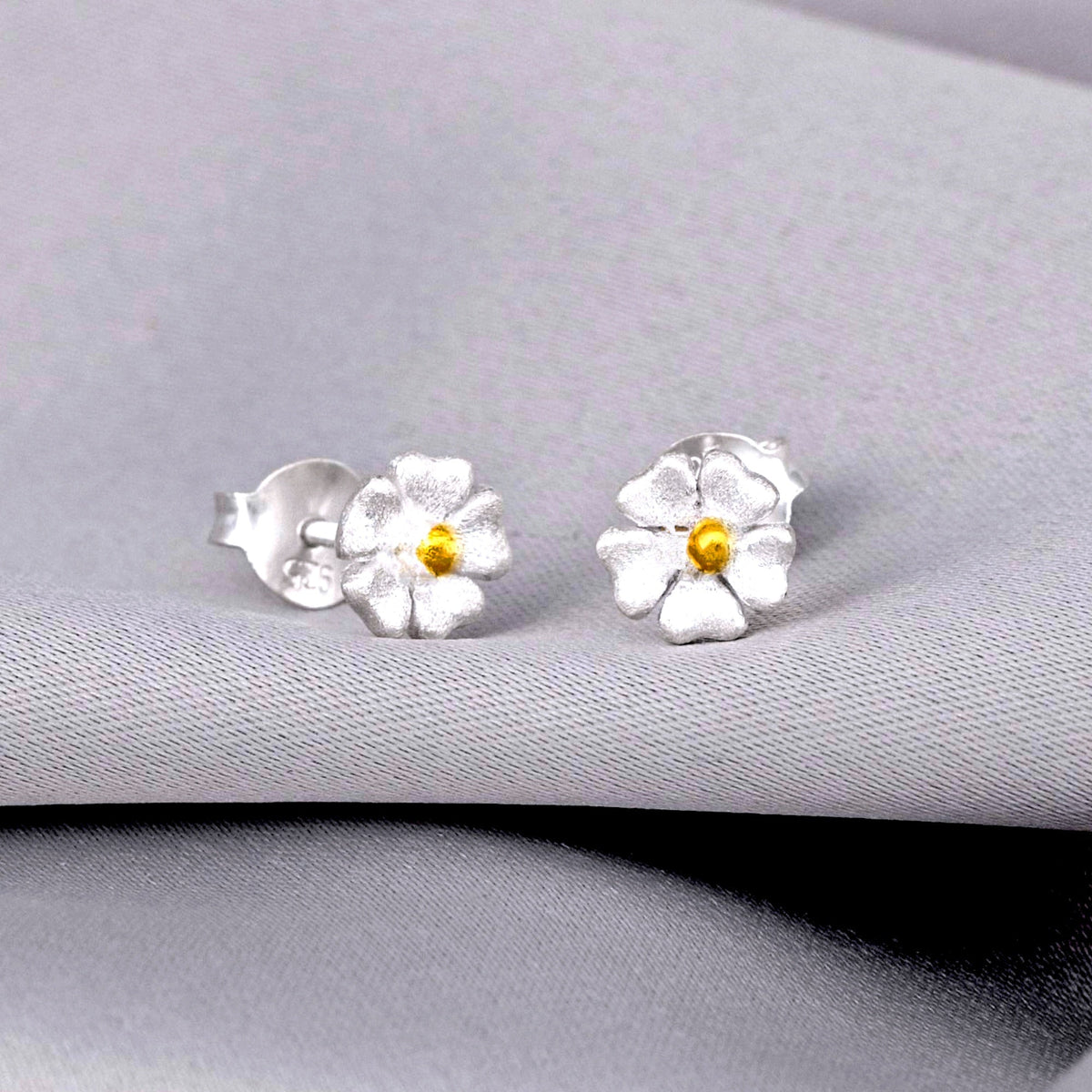 Buttercup Mini Stud Earrings - 925 Sterling Silver - OHR925-44