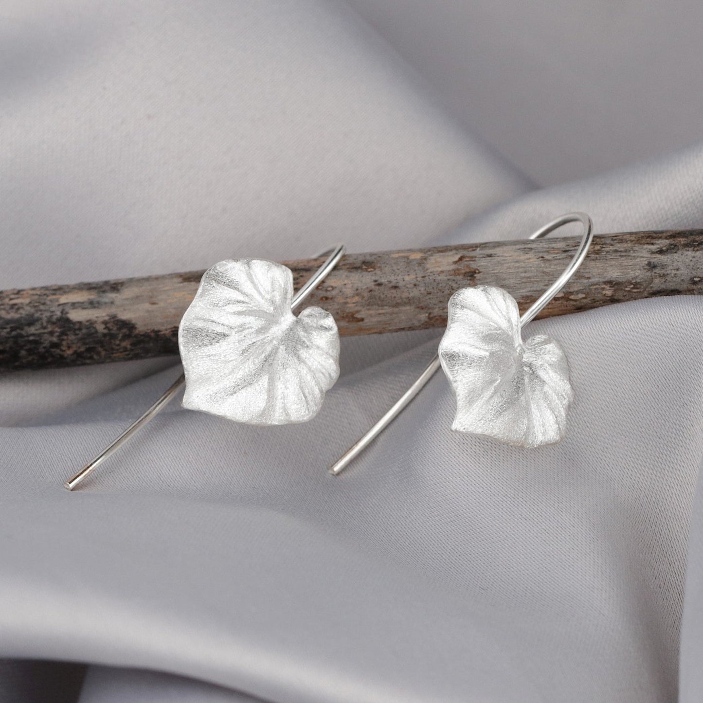 Tropical Plants Earrings - 925 Sterling Silver Monstera Leaf…