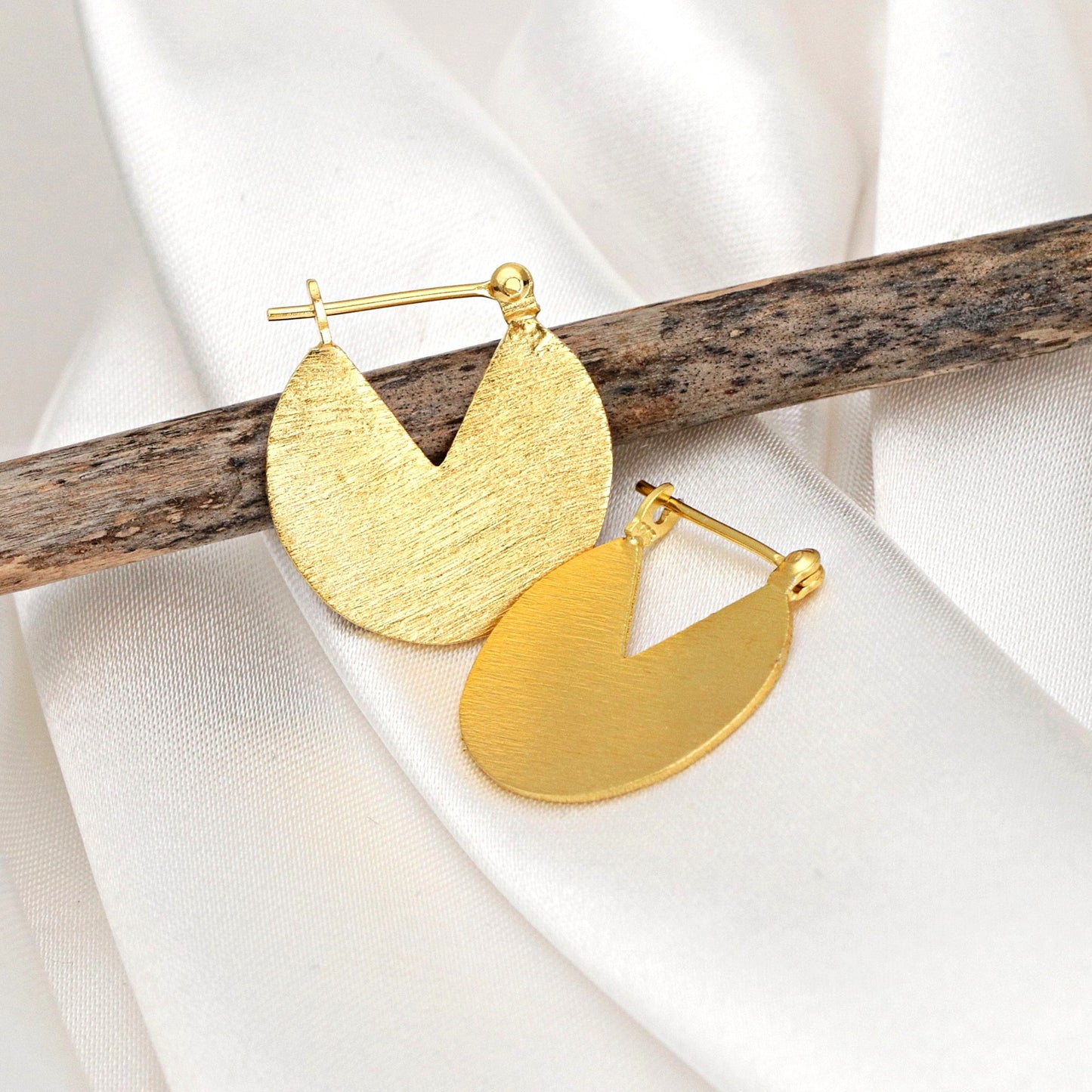 925 Sterling Gold Plated Earrings Moonlight